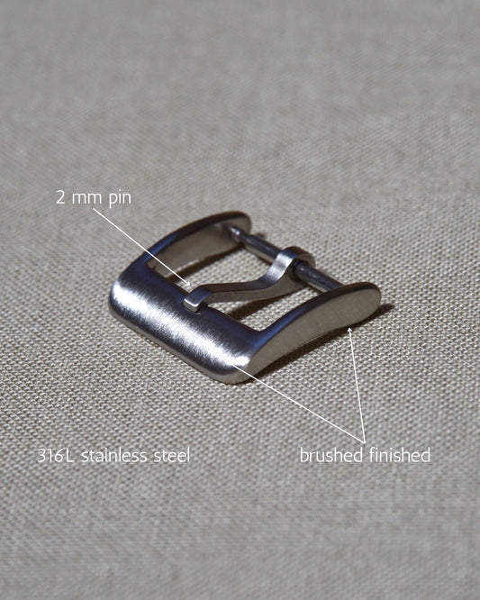 Q&C Basic Pin Buckle, Brushed Finish
