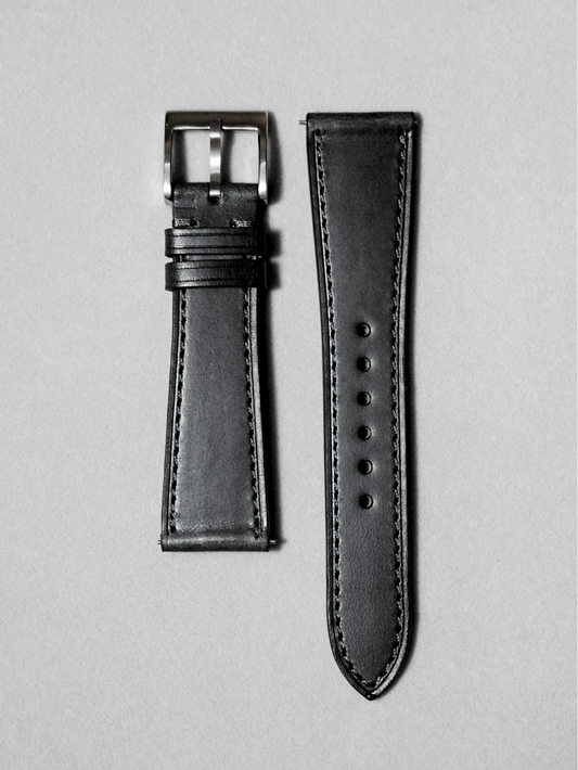 Black-buttero-Leather-Watch-Strap-17-20mm-Quick-Release