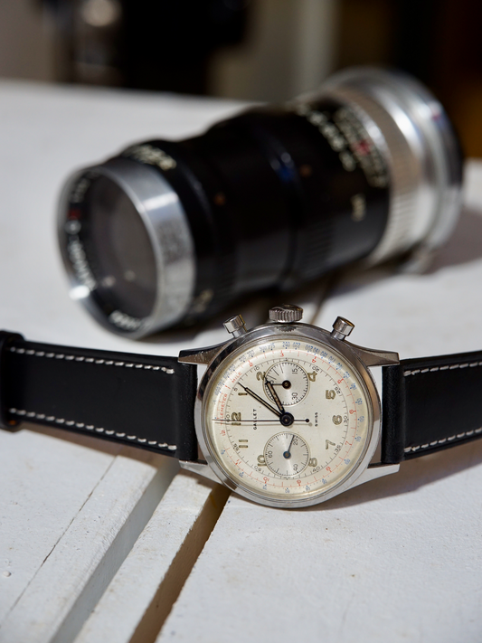 Full stitched black buttero watch strap, quick release spring bar, 16mm, 17mm, 18mm, 19mm, 20mm