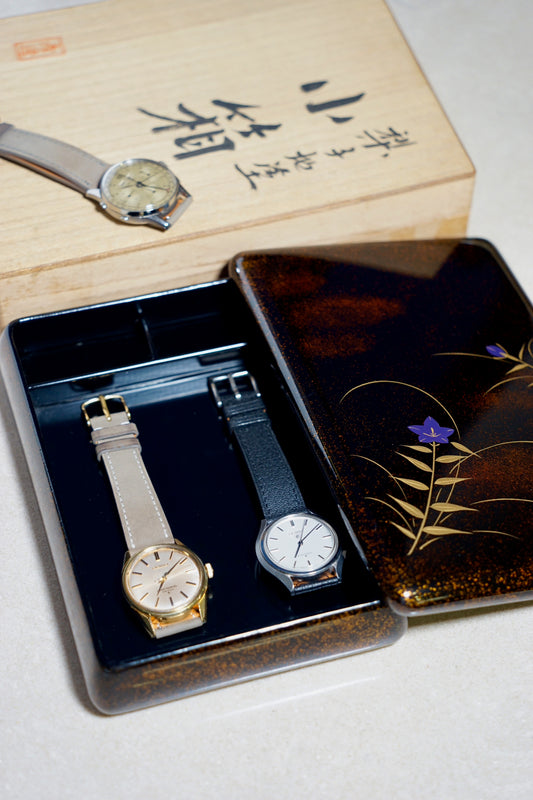 Wajima Styled Nashiji Urushi Stationary Box | 彦造「梨子地塗 小箱」