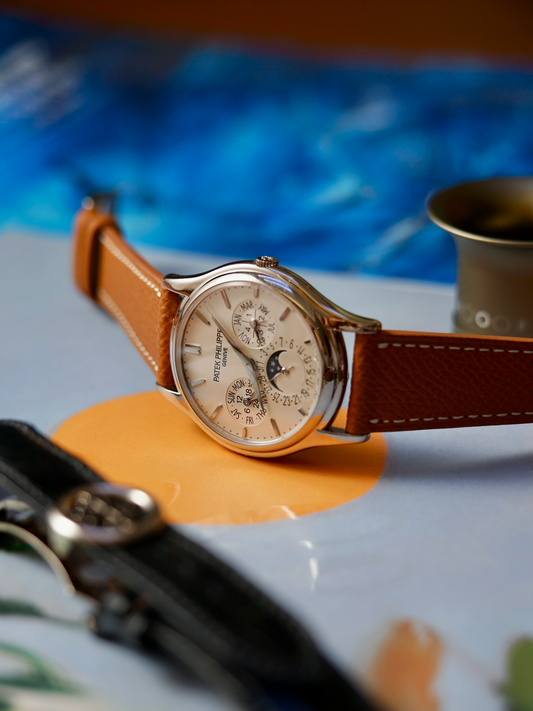 Patek philippe 5140 Watch with a brown epsom leather strap