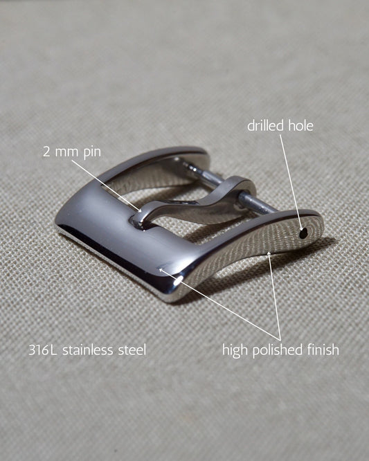 Q&C Essential Pin Buckle, Polished Finish