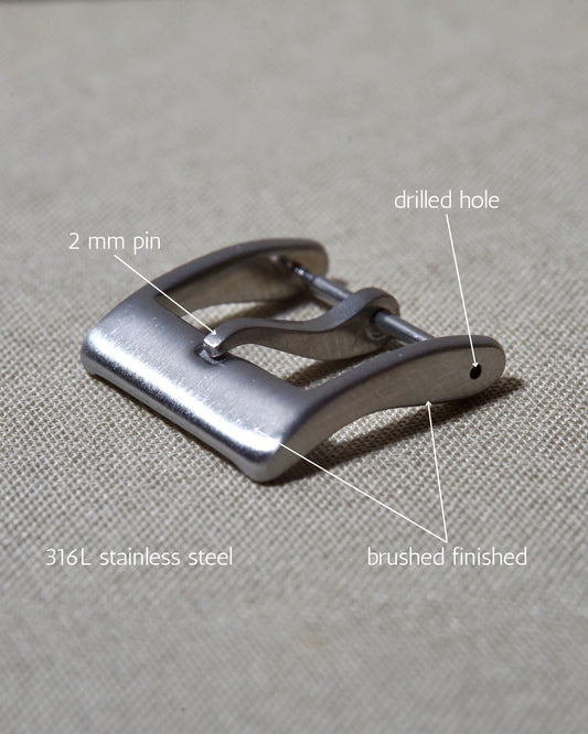 Q&C Essential Pin Buckle, Brushed Finish