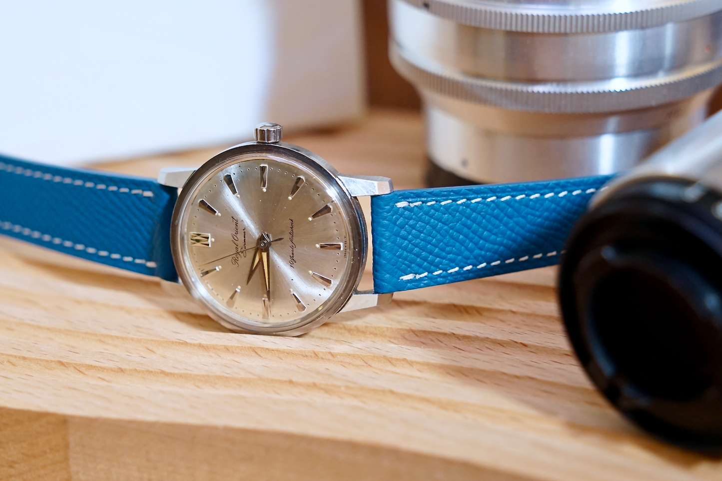 Royal Orient Swimmer with Blue Epsom Strap Side