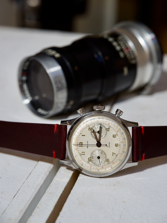 Two stitch red buttero strap with quick release