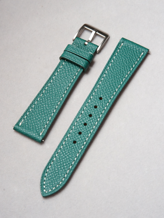 Epsom / Emerald Green / White Stitching
