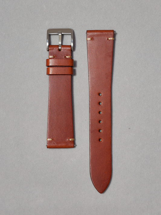 two-stitch-buttero-same-colour-stitch-Saddle-brown-leather-watch-strap-17mm-20mm-quick-release