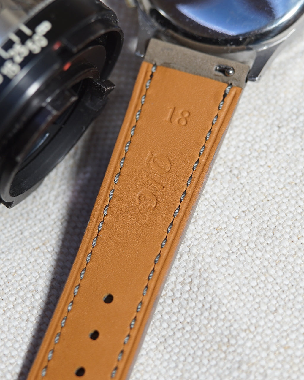 Zermatt Leather as lining leather quick release watch strap