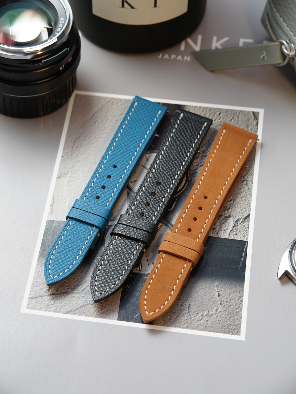 17 mm Multi-Colour Leather Strap | Set of Three