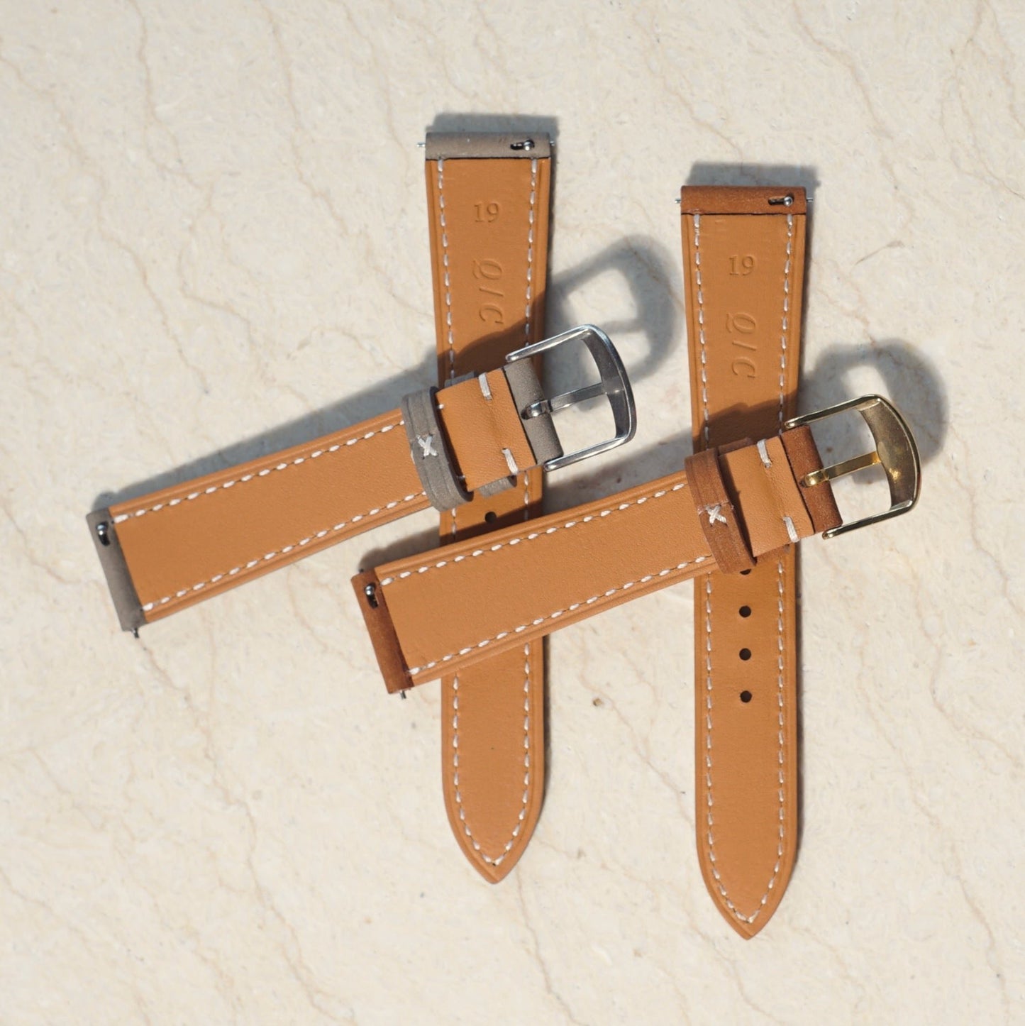 Zermatt Leather as lining leather quick release watch strap