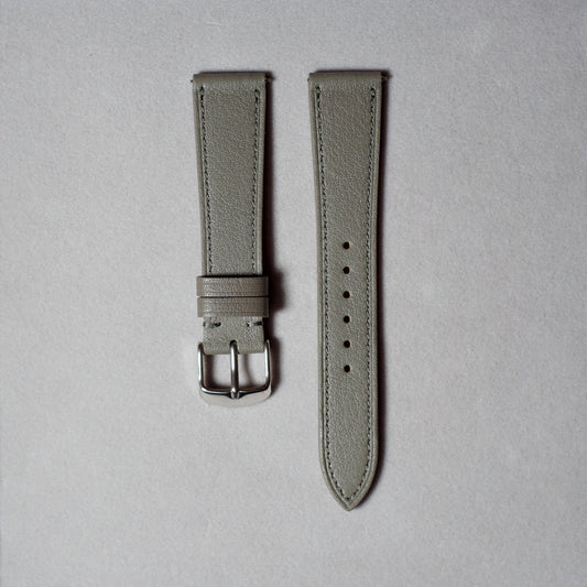 Grey Smooth Calf Leather Watch Strap