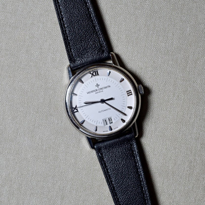 Vacheron Constantin Dress Watch with Black Smooth Calf Leather Watch Strap