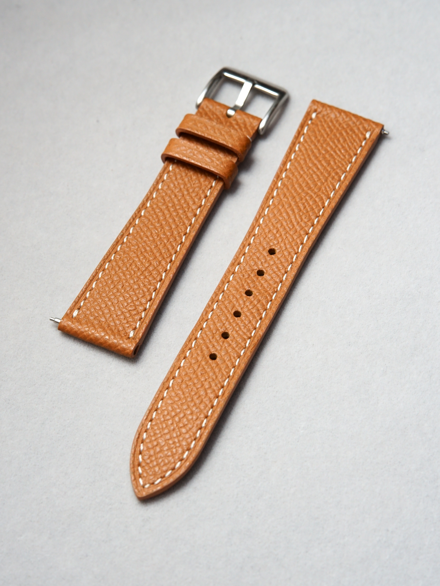 Epsom / Golden Brown / White Stitching