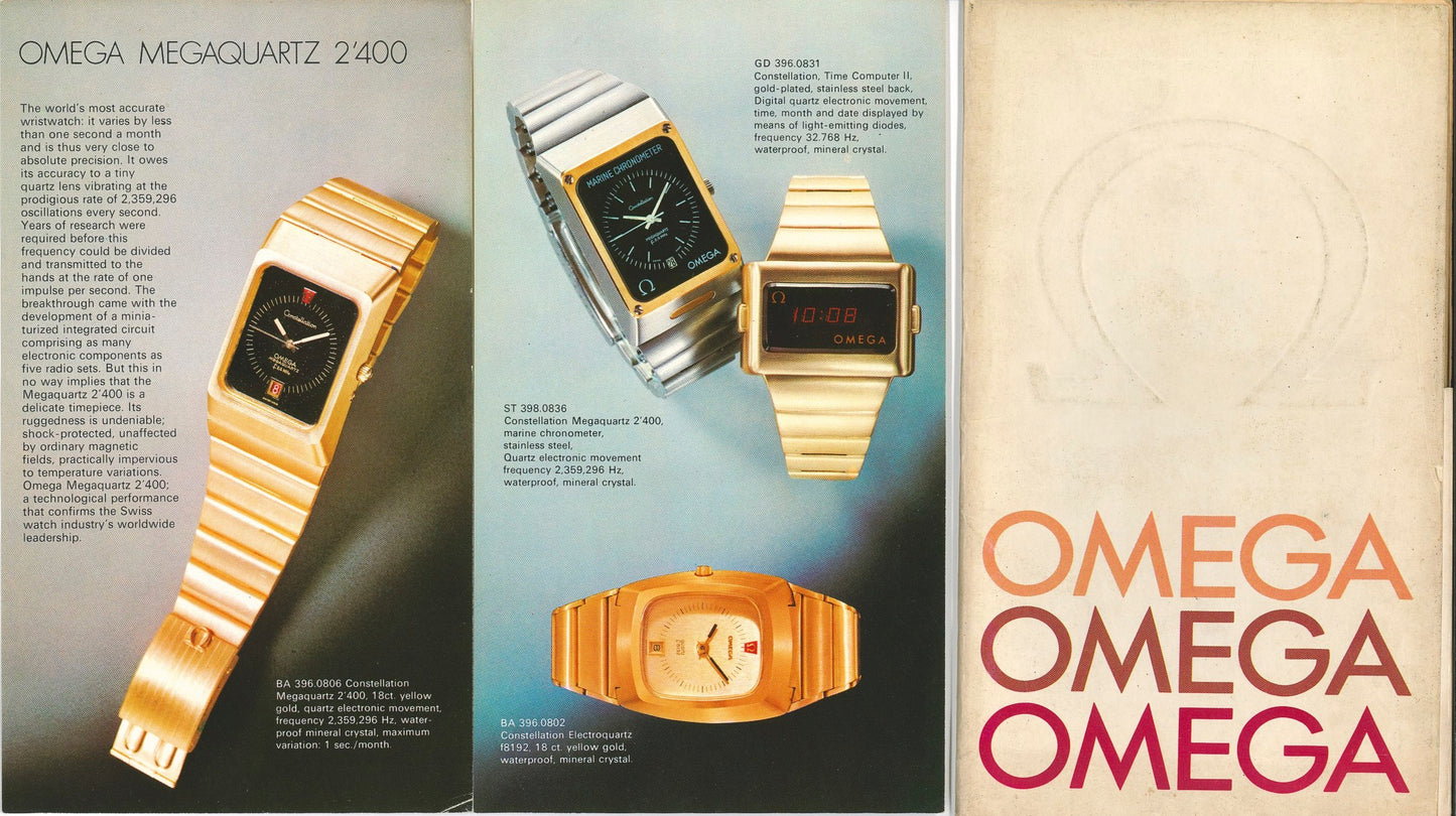 A Very Rare 1980s Omega Product Postcards (26 Postcards)