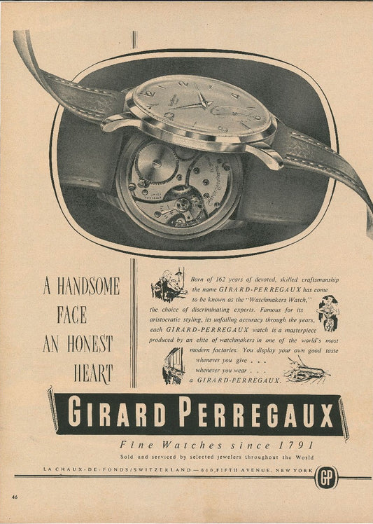 1965 Girard-Perregaux Advertisement ft. Calibre 12.4