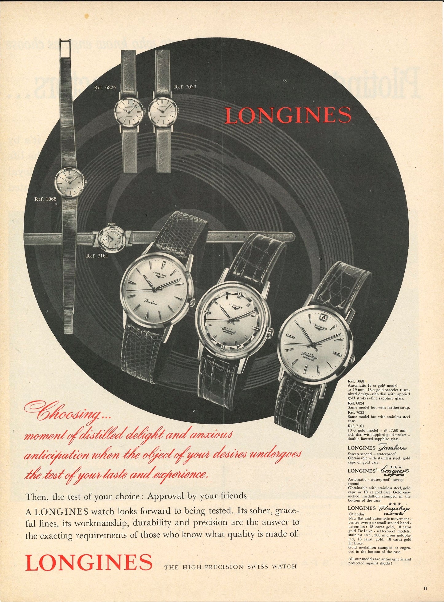 1960s Longines Flagship, Conquest, Jamboree Advertisement