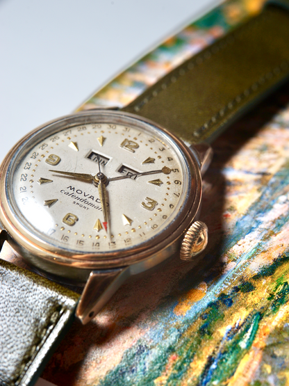 1950s Movado Calendomatic Triple Calendar | Two-tone FB Case, Ref. 16352