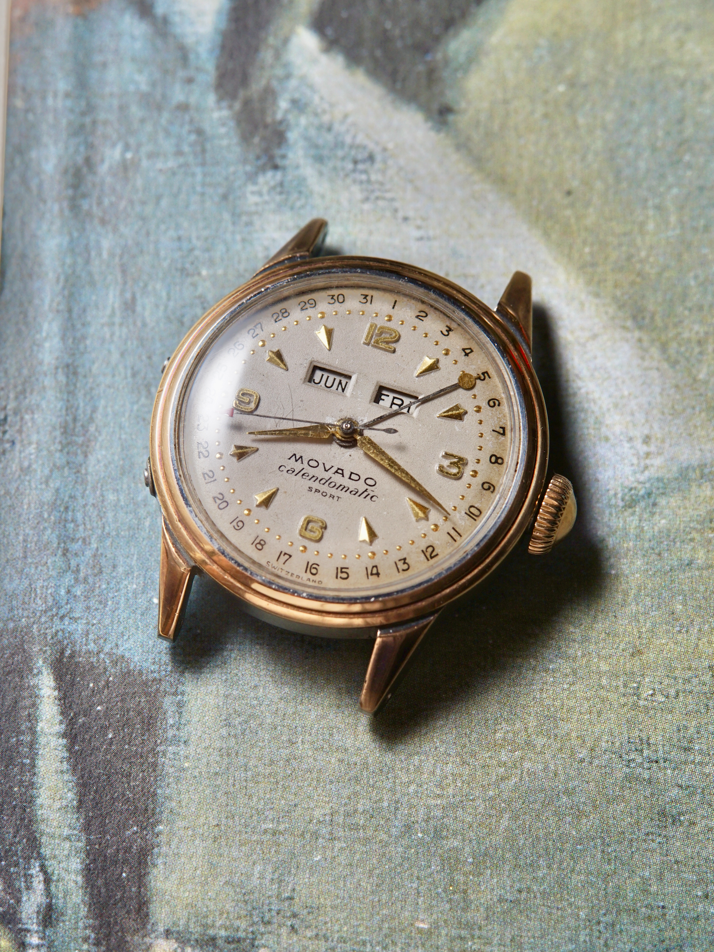 1950s Movado Calendomatic Triple Calendar | Two-tone FB Case, Ref. 16352