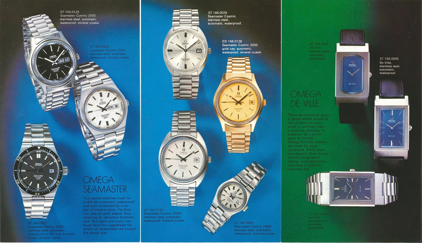 A Very Rare 1980s Omega Product Postcards (26 Postcards)