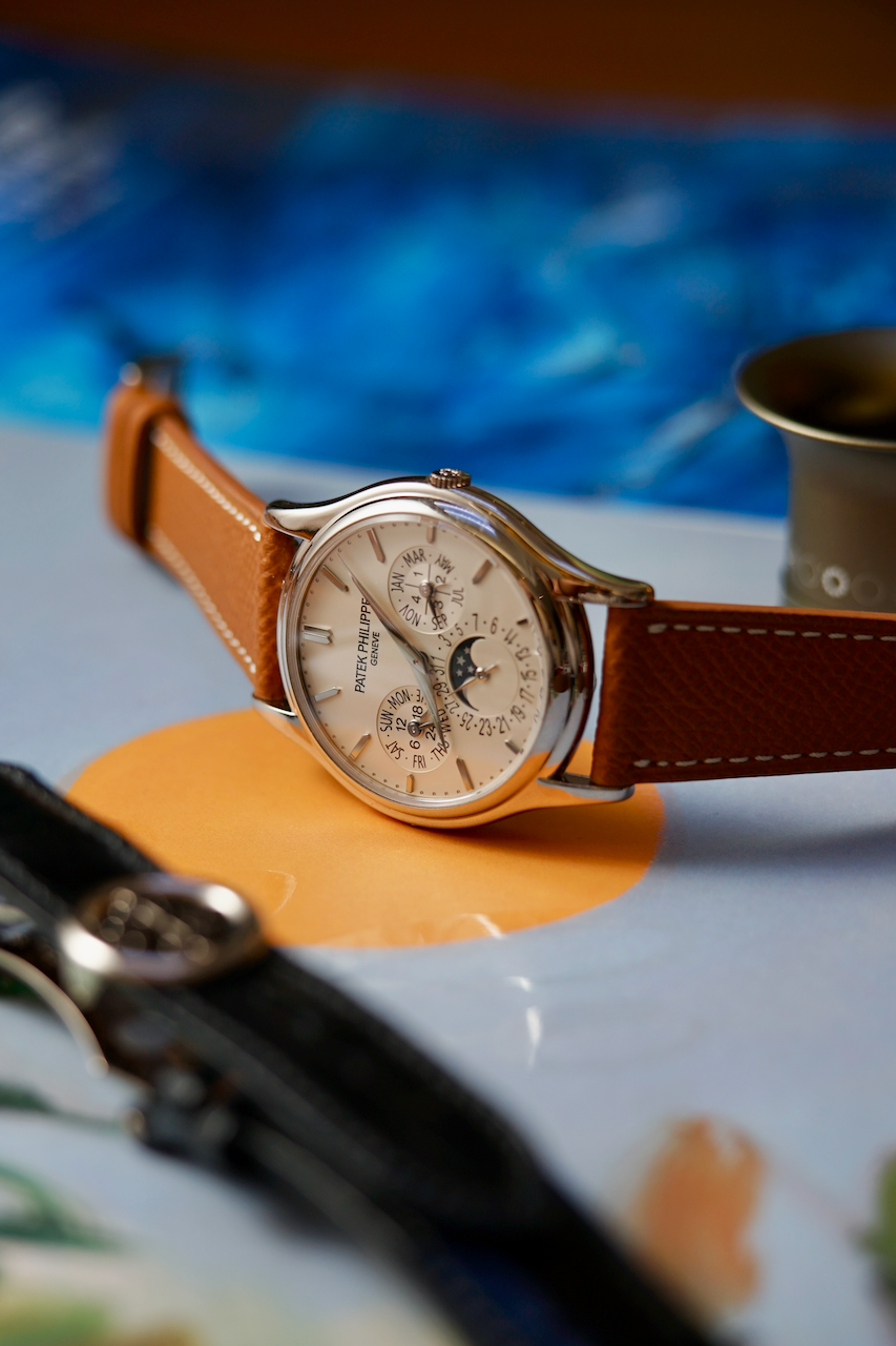 Patek philippe 5140 Watch with a brown epsom leather strap