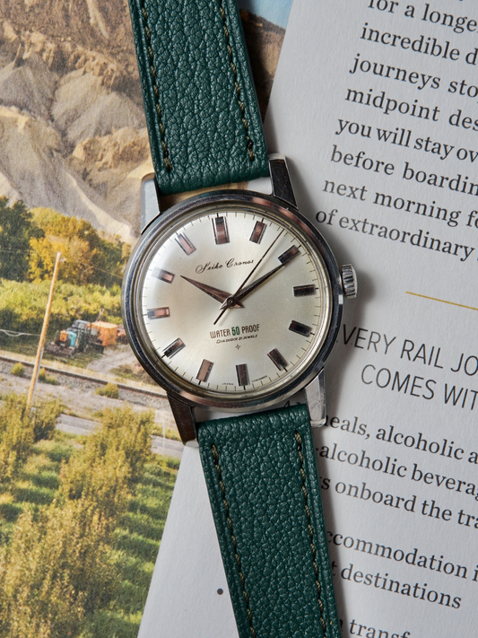 1960s Seiko Cronos Water Proof 50M | J13046, Sea Horse Caseback