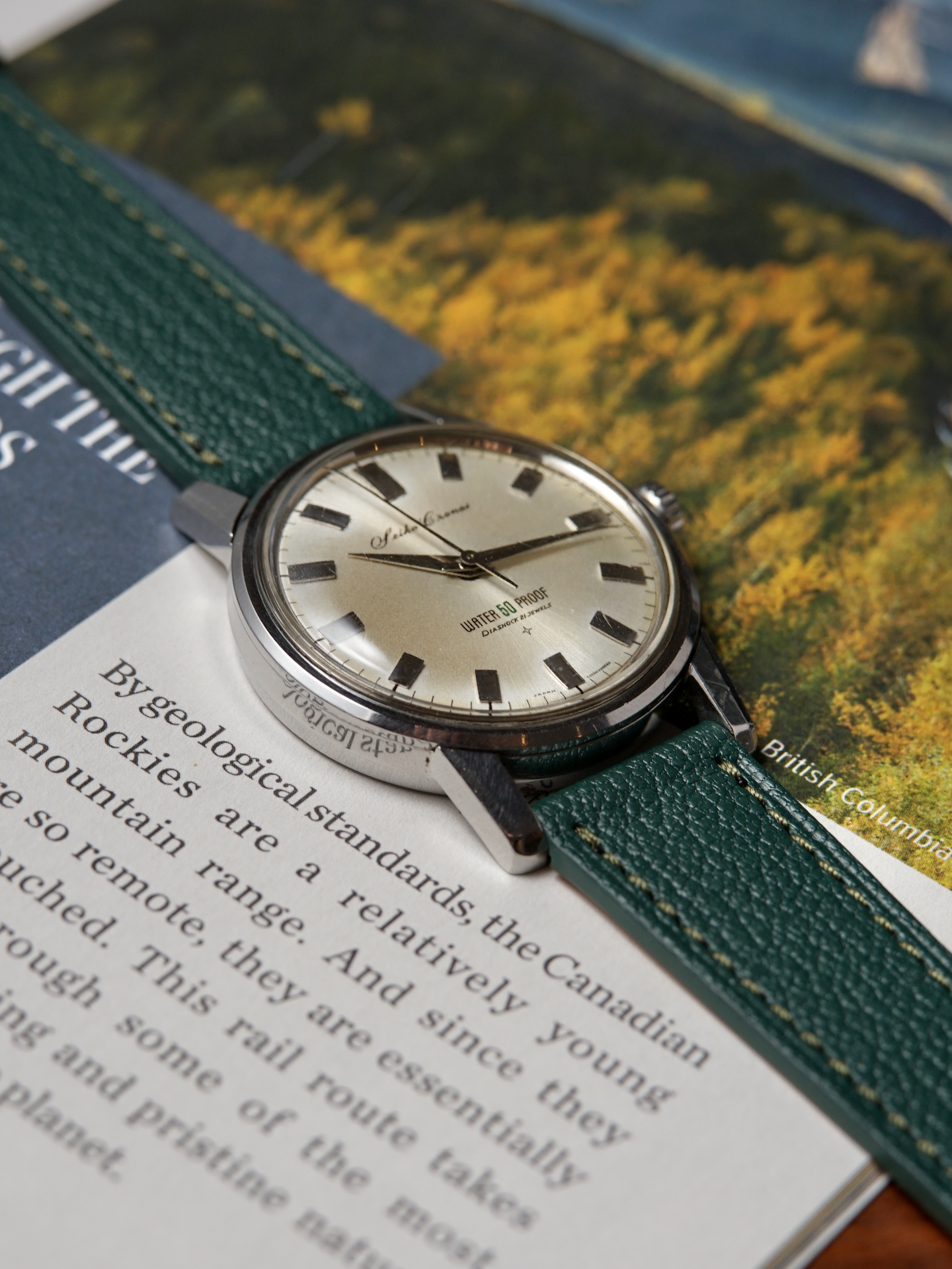 1960s Seiko Cronos Water Proof 50M | J13046, Sea Horse Caseback