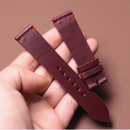 Two-Stitch Buttero Burgundy Red