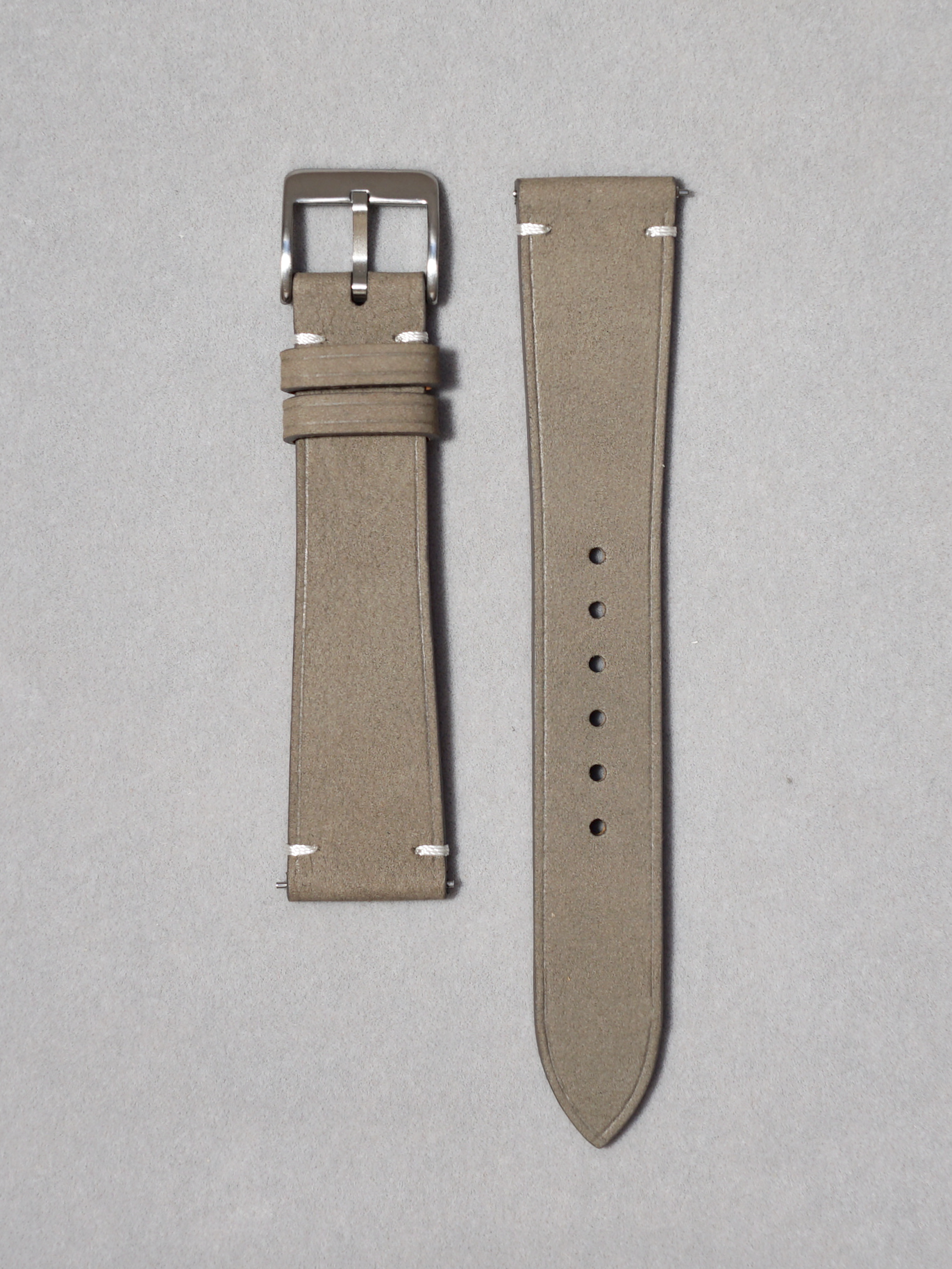 Two-Stitch Nubuck / Granite Grey / White Stitching