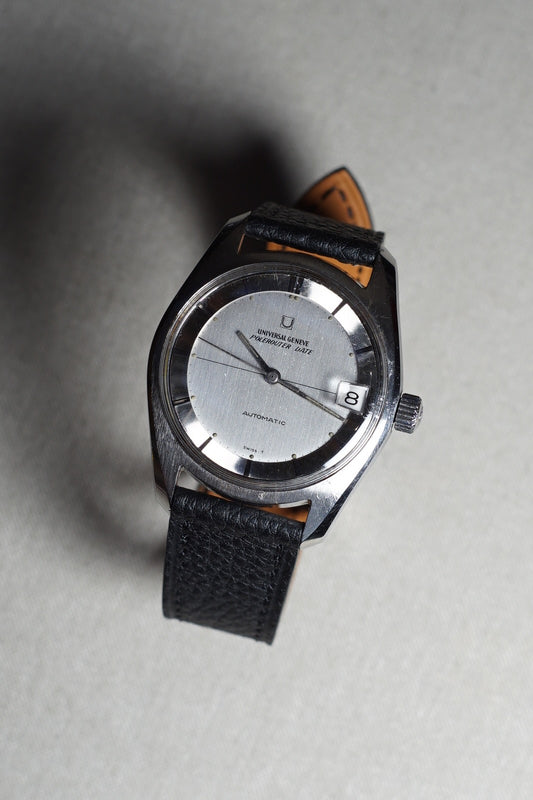 Universal Geneve SS polerouter with Black Togo Strap