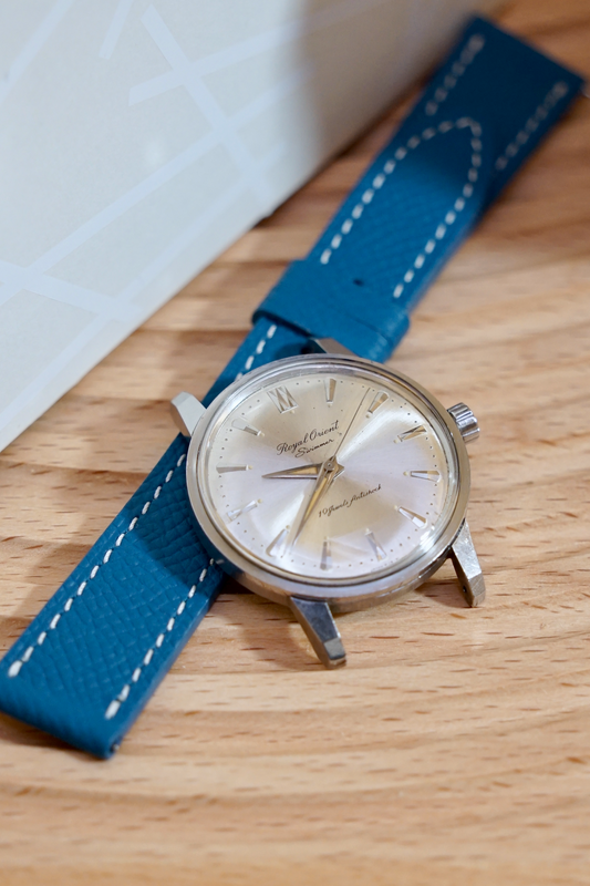 Vintage Royal Orient Swimmer with Blue Epsom Strap
