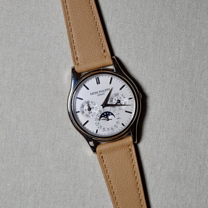 Patek Philippe 5140 with Brown Smooth Calf Leather Watch Strap