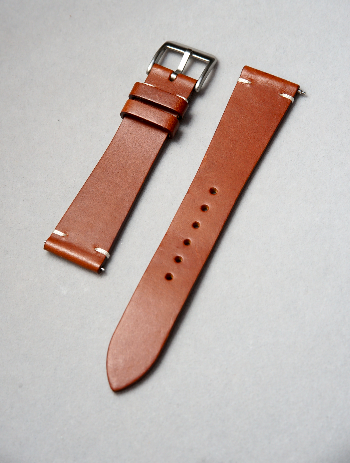 Two-Stitch Buttero / Saddle Brown / White Stitching