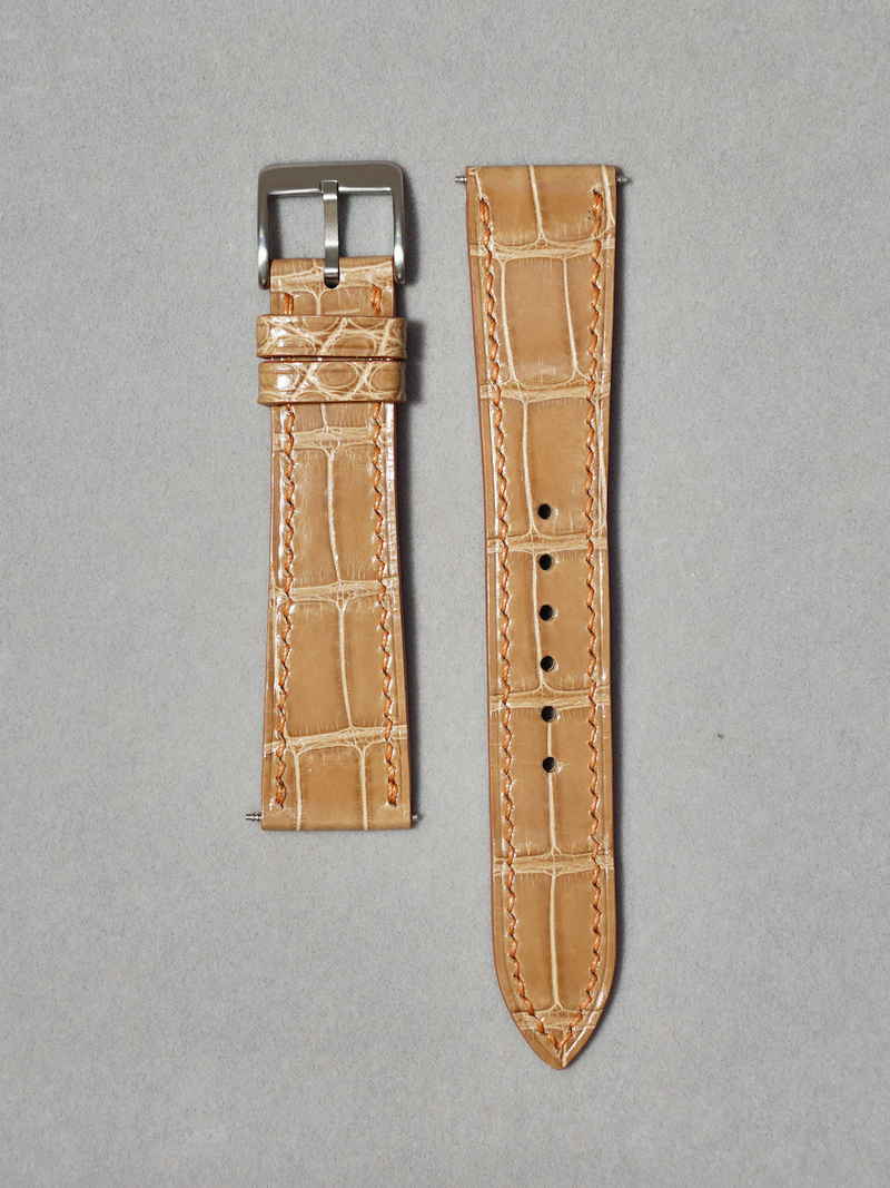 crocodile-brown-watch-straps-16mm-17mm-18mm-19mm-20mm-quick-release-spring-bar