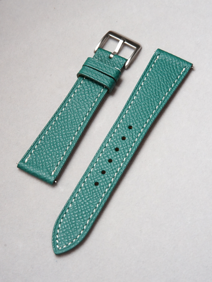 Epsom / Emerald Green / White Stitching