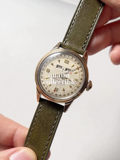 1950s Movado Calendomatic Triple Calendar | Two-tone FB Case, Ref. 16352