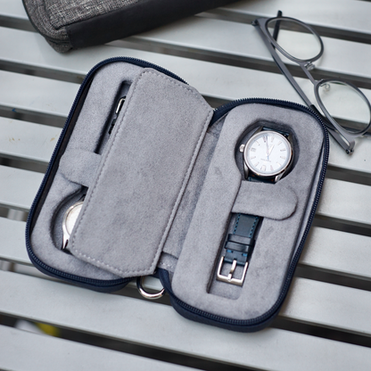 Slim Watch Travel Case / Navy Blue