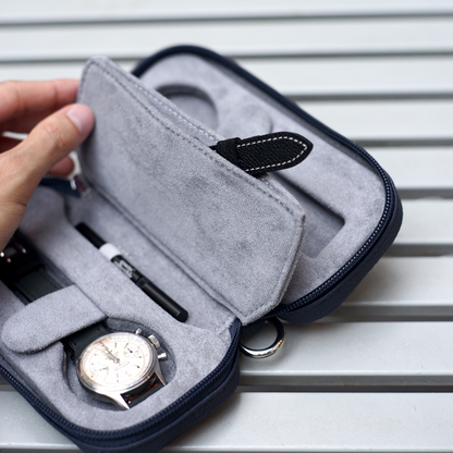 Slim Watch Travel Case / Navy Blue