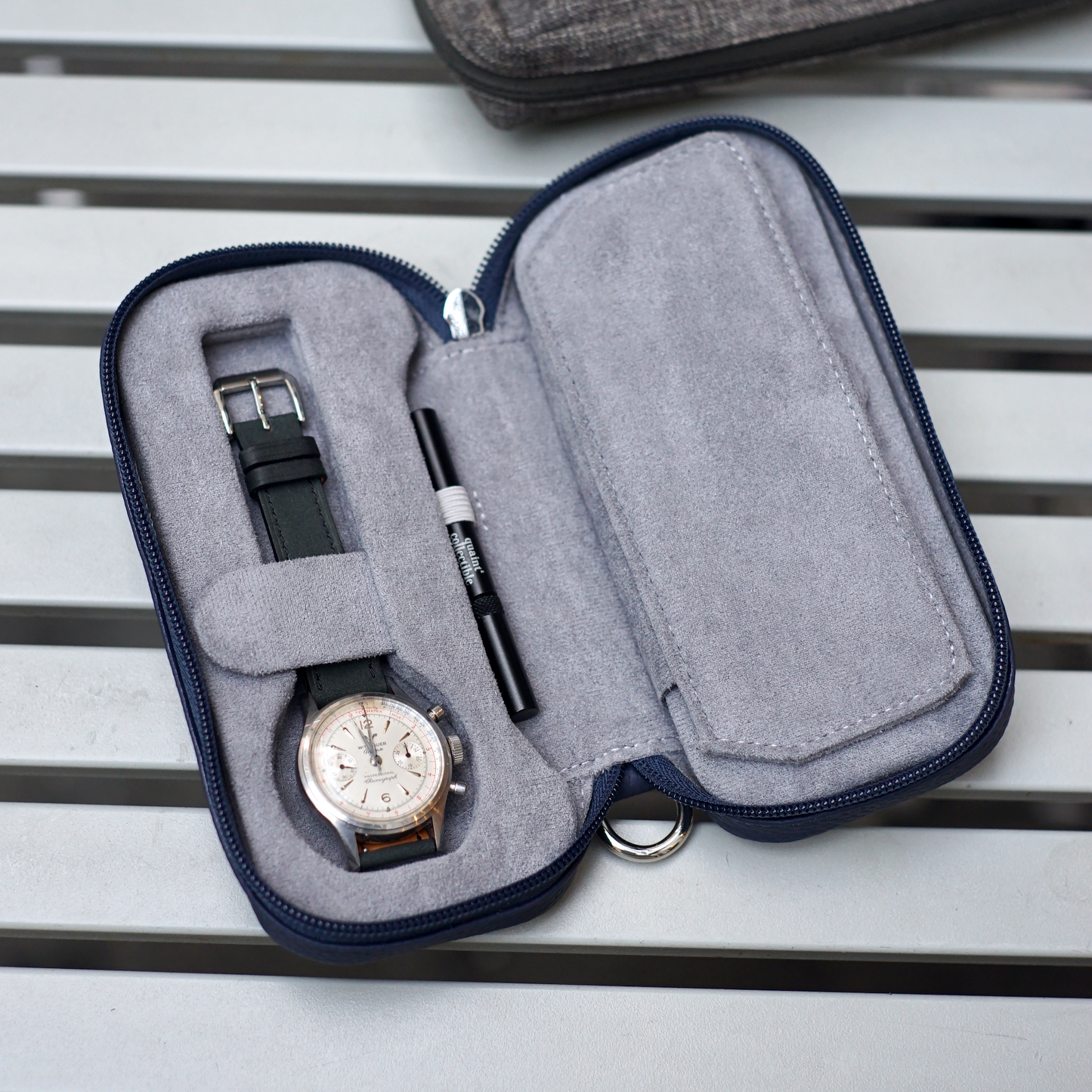 Slim Watch Travel Case / Navy Blue