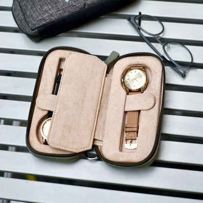 Slim Watch Travel Case / Olive Green