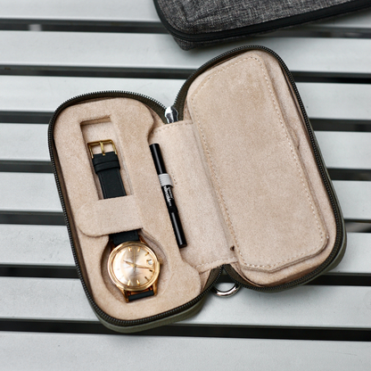 Slim Watch Travel Case / Olive Green